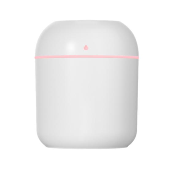 

Мини-увлажнитель с мелким распылением и разноцветной подсветкой на рабочем столе белый