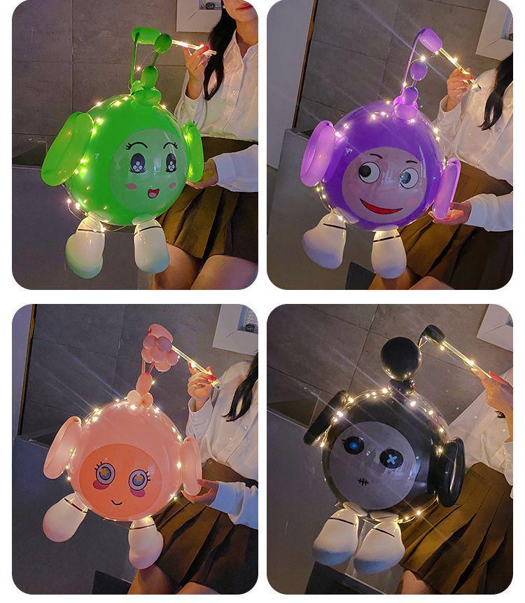 Cartoon Egg Waffle Lanterns: Luminous Bobo Balloons for Night Markets & Parties