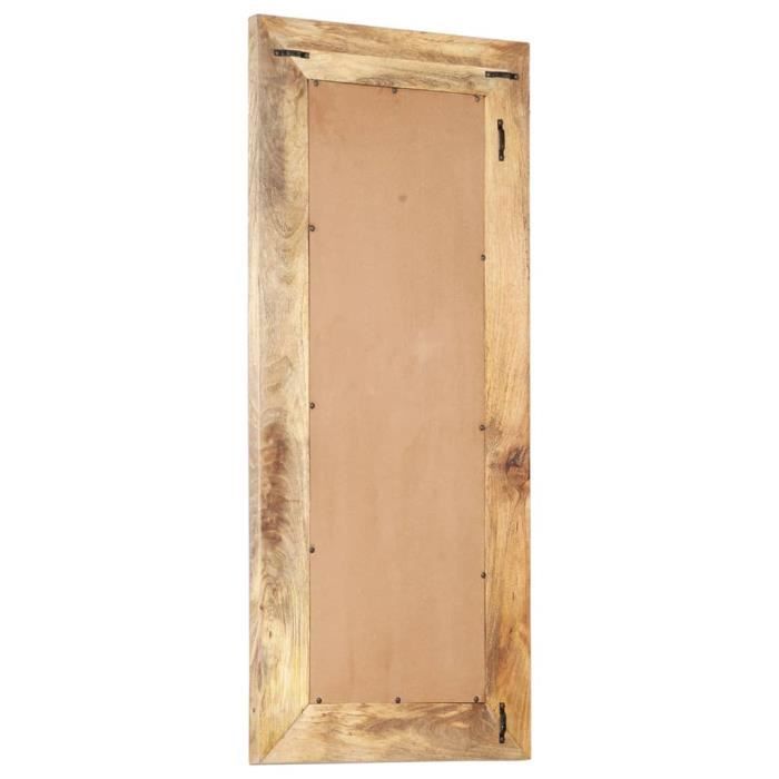 VidaXL Miroir sculpté à la main 110x50x11 cm Bois de manguier solide