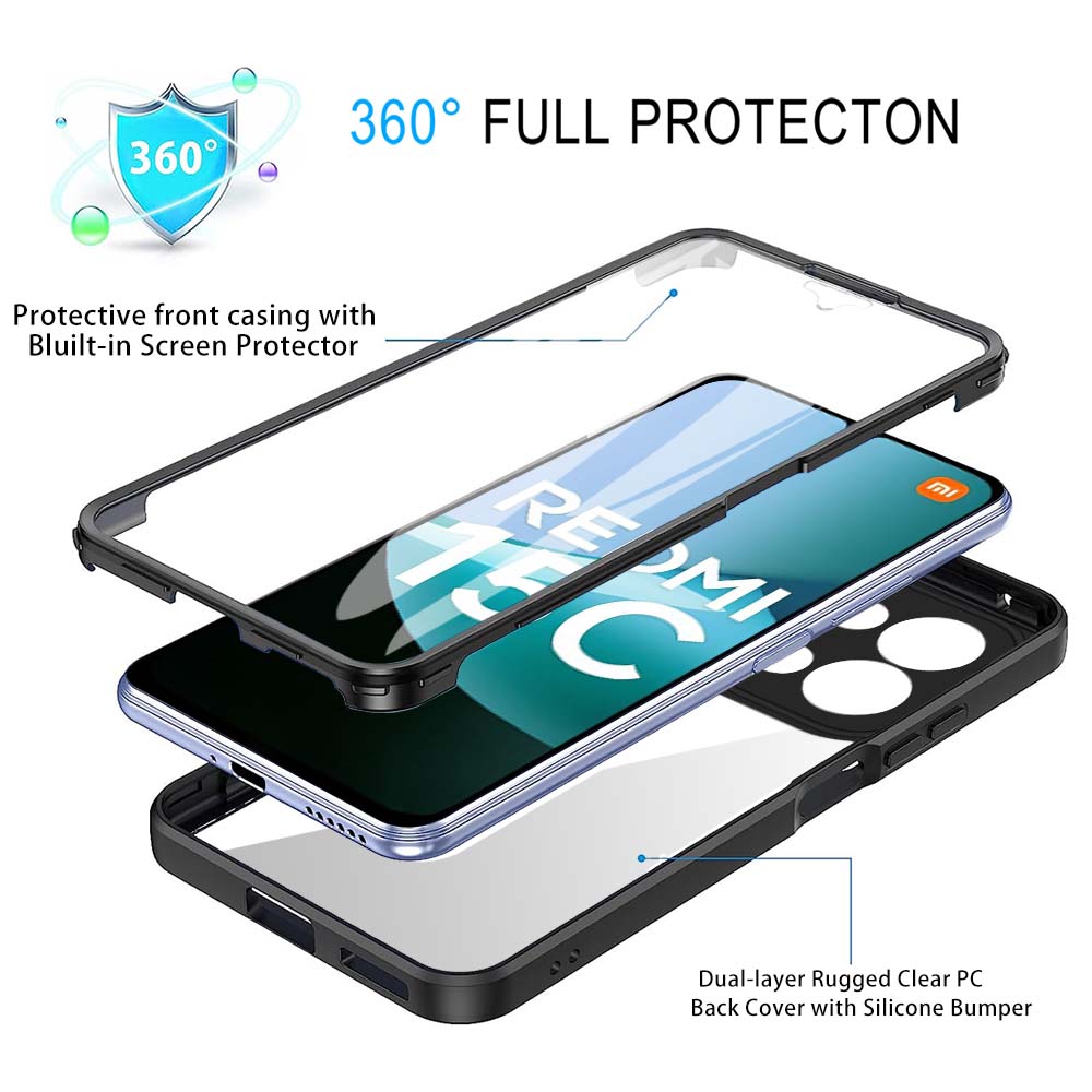 360 Full Body Screen Protector Transparent Case For Redmi 15C 4G 5G Global 171mm  Shockproof Phone Cover