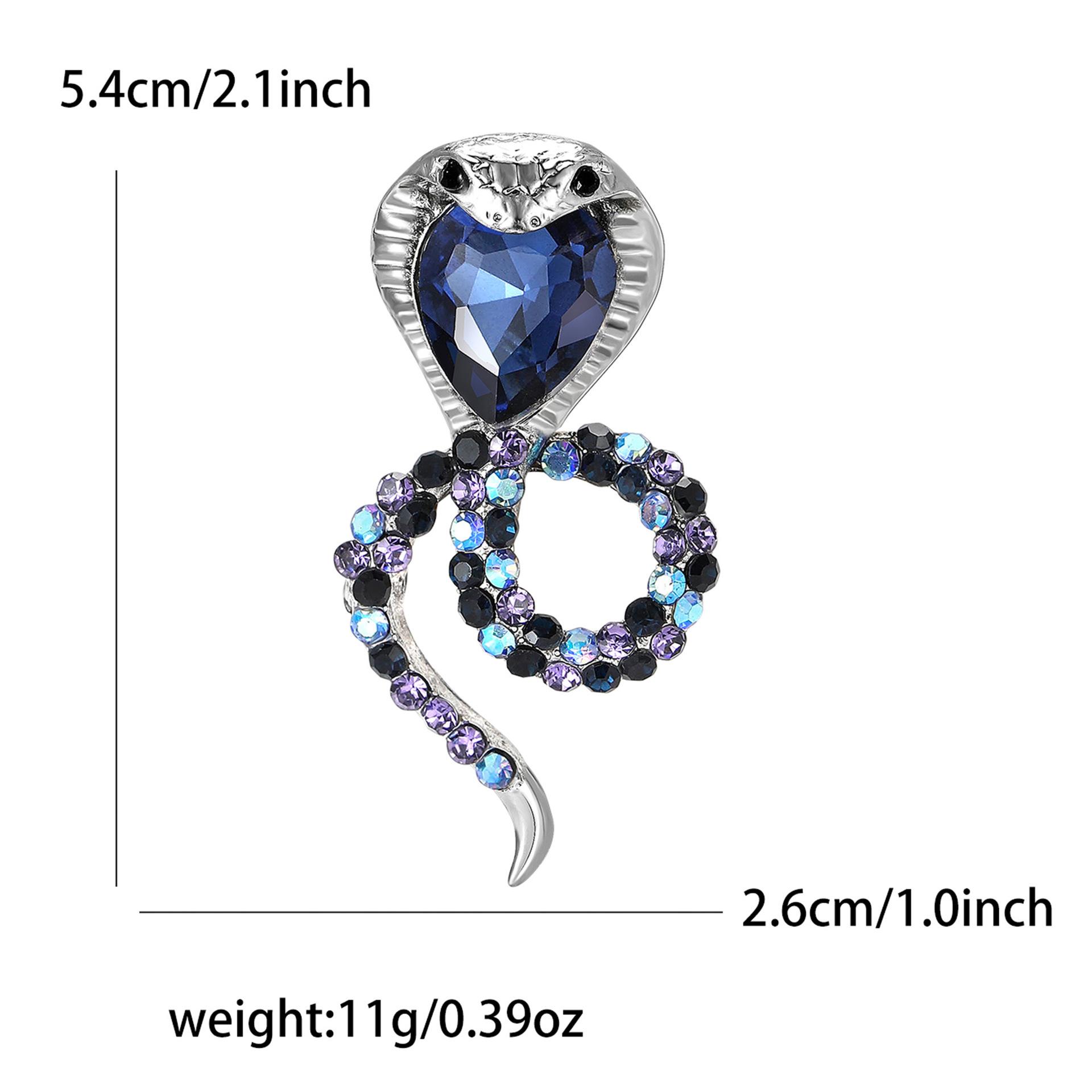 

Персонализированная брошь-кобра из сплава со стразами, креативная универсальная брошь для мужского и женского костюма, корсаж, ювелирное украшение