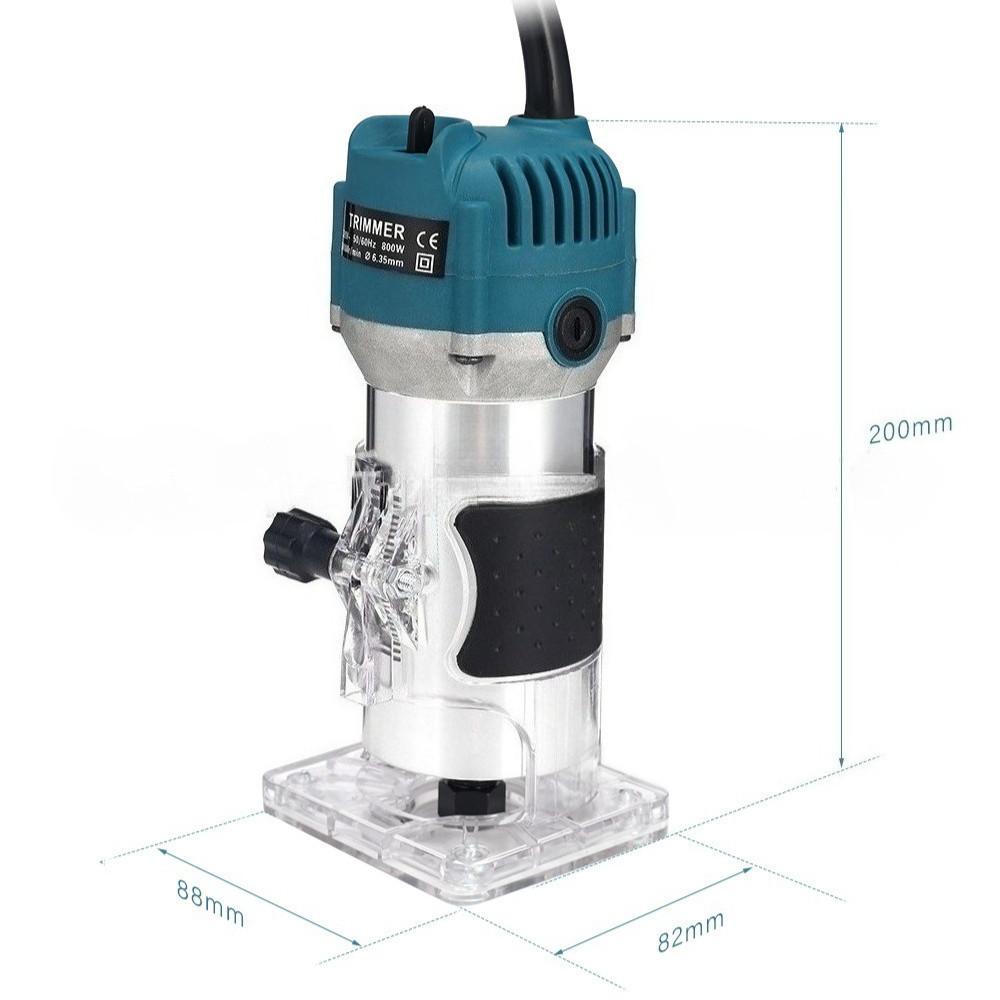 Multifunctional Electric Wood Trimmer Handheld Engraving Slotting Router Drilling Woodworking Milling Cutter Carving Power Tool