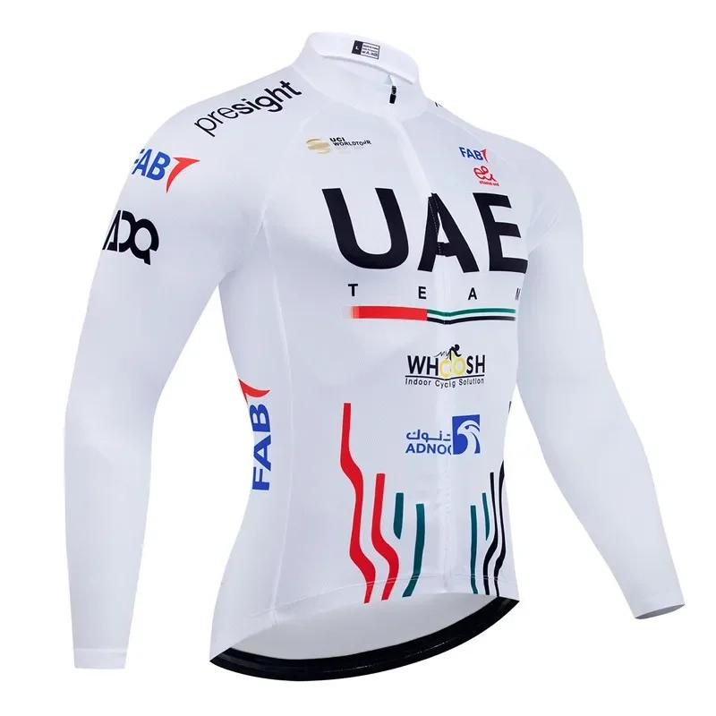 Uae Team Autumn Long Sleeve New Racing MTB Spring Long Cycling Jersey Set Bike Cycling Bicycle Clothing Uniform Ropa Ciclismo