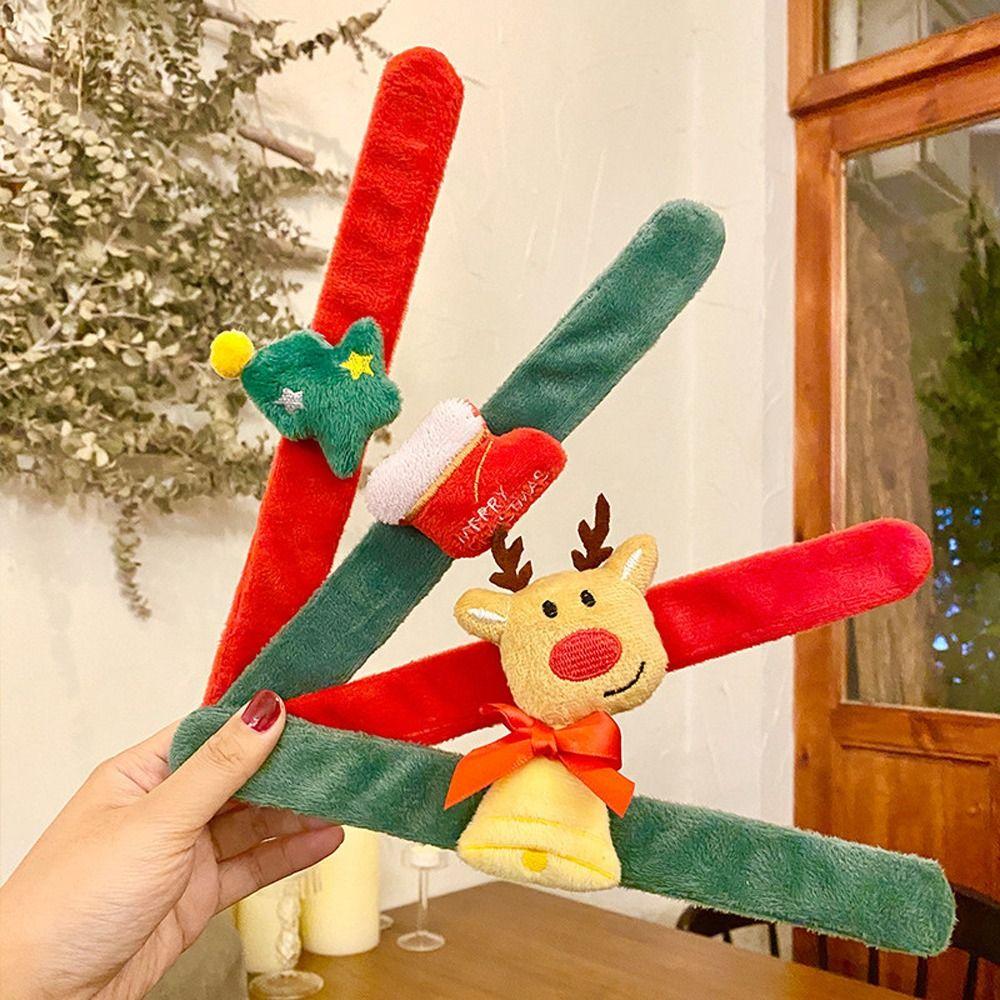 Stuffed Christmas Toy Shake Wristbands Hand Pat Circle Hands Clap Circle Pumpkin Buckle Ring