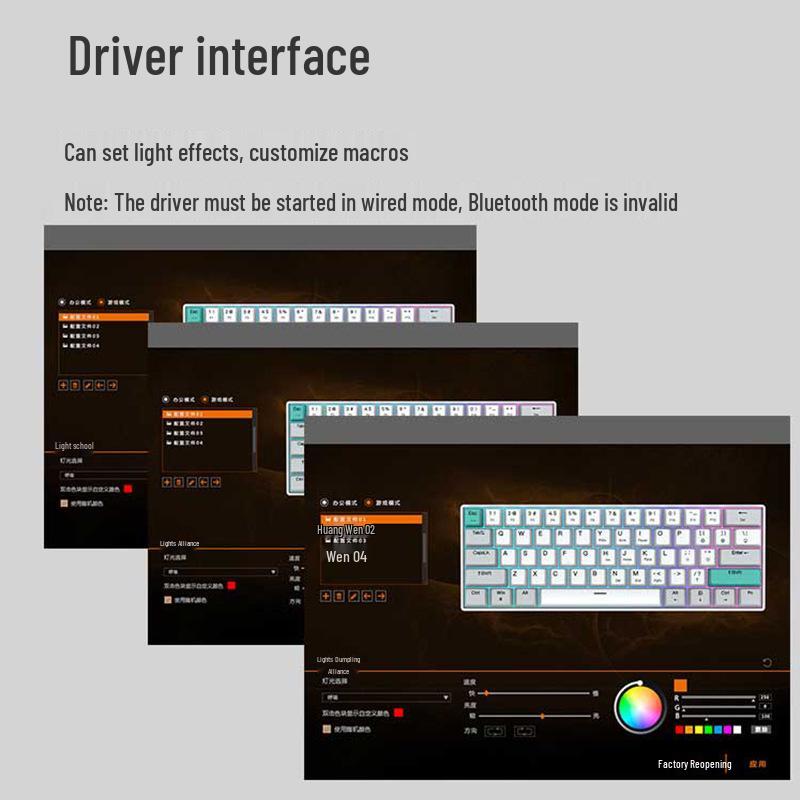Wireless Bluetooth 68/61 Mechanical Keyboard Kit: RGB, Hot-Swappable, DIY Customizable, Mini, Portable.
