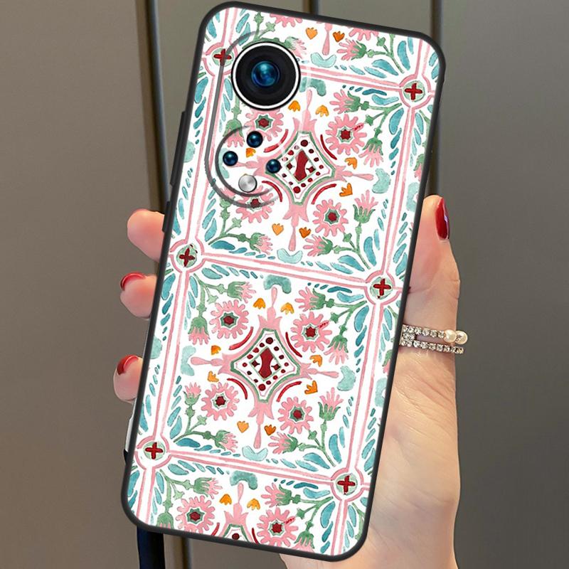 

Moroccan Pattern Case For Honor X8b X9b 90 70 50 Magic 5 Pro Magic 6 Lite X6 X7 X8 X9 X6a X7a X8a X9a Cover Honor X8b