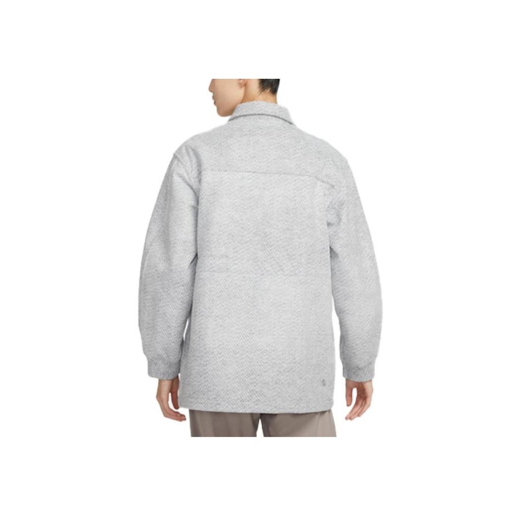 Nike Forward Mesh Collar Long Sleeve Jacket Women Outerwear Smoke-Grey DZ0749-077