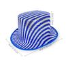 Magician Style Striped Lincoln Hat In With Metallic Finish For Costume Party Stage Performances Fashion Accessory