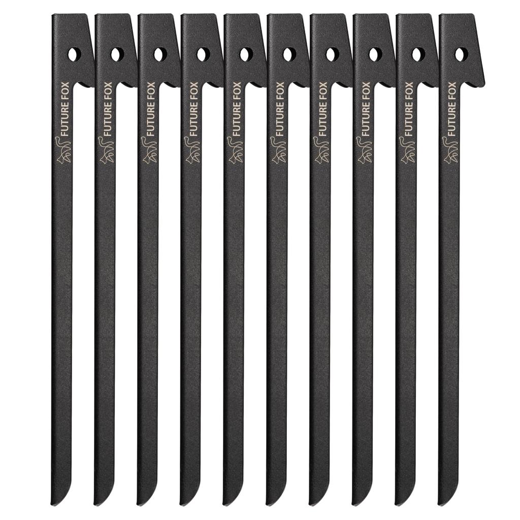 FUTUREFOX Woodpecker Pegs 30cm Pegs for Tent Set of 10 Camping Pegs V-shaped Tarp/Tent
