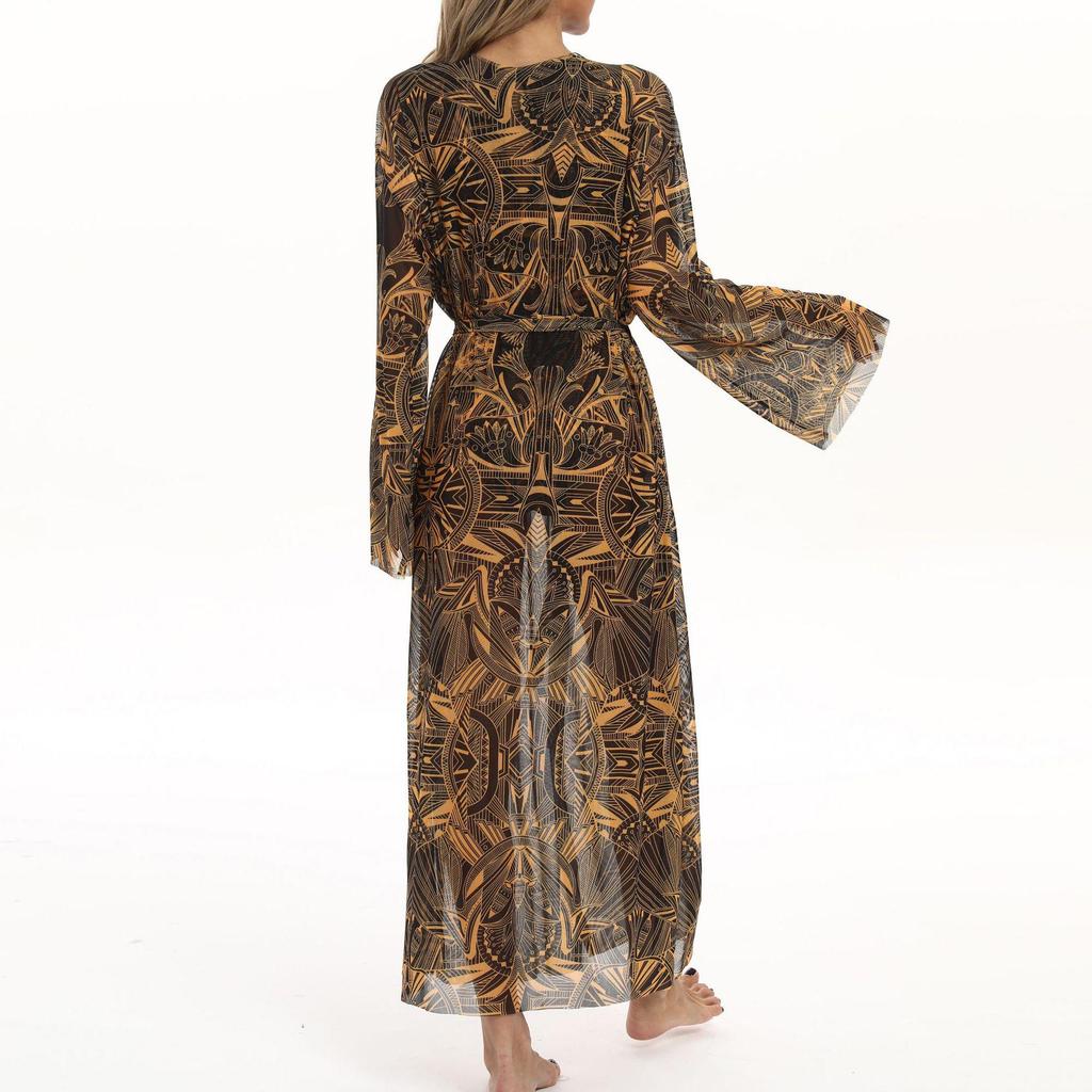 Russia 2025 Swimsuit & Sunscreen Mesh Cover-Up Beach Dress