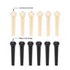 Acoustic Guitar Brass String Pegs & Nut Set for Fingerstyle Folk - Enhances Sustain, 6 Pieces