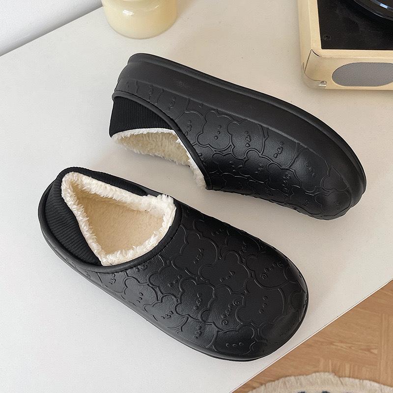 Cotton slippers women's new winter outer wear indoor living warm shoes bag heel waterproof confinement shoes cotton shoes women