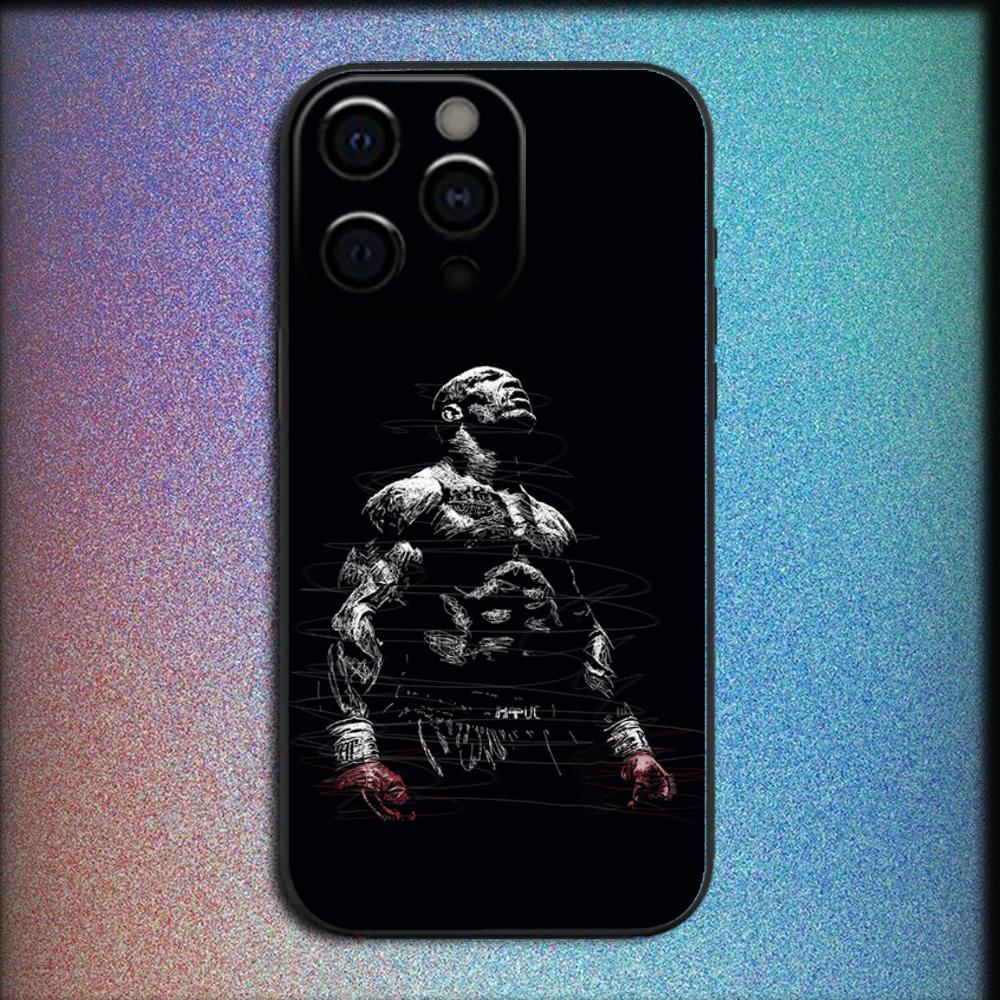 M-Mike Tyson Boxer Phone Case For iPhone 16,15,14,13,12,11,Pro,X,XS,Max,XR,Plus,Mini Soft Black Cover