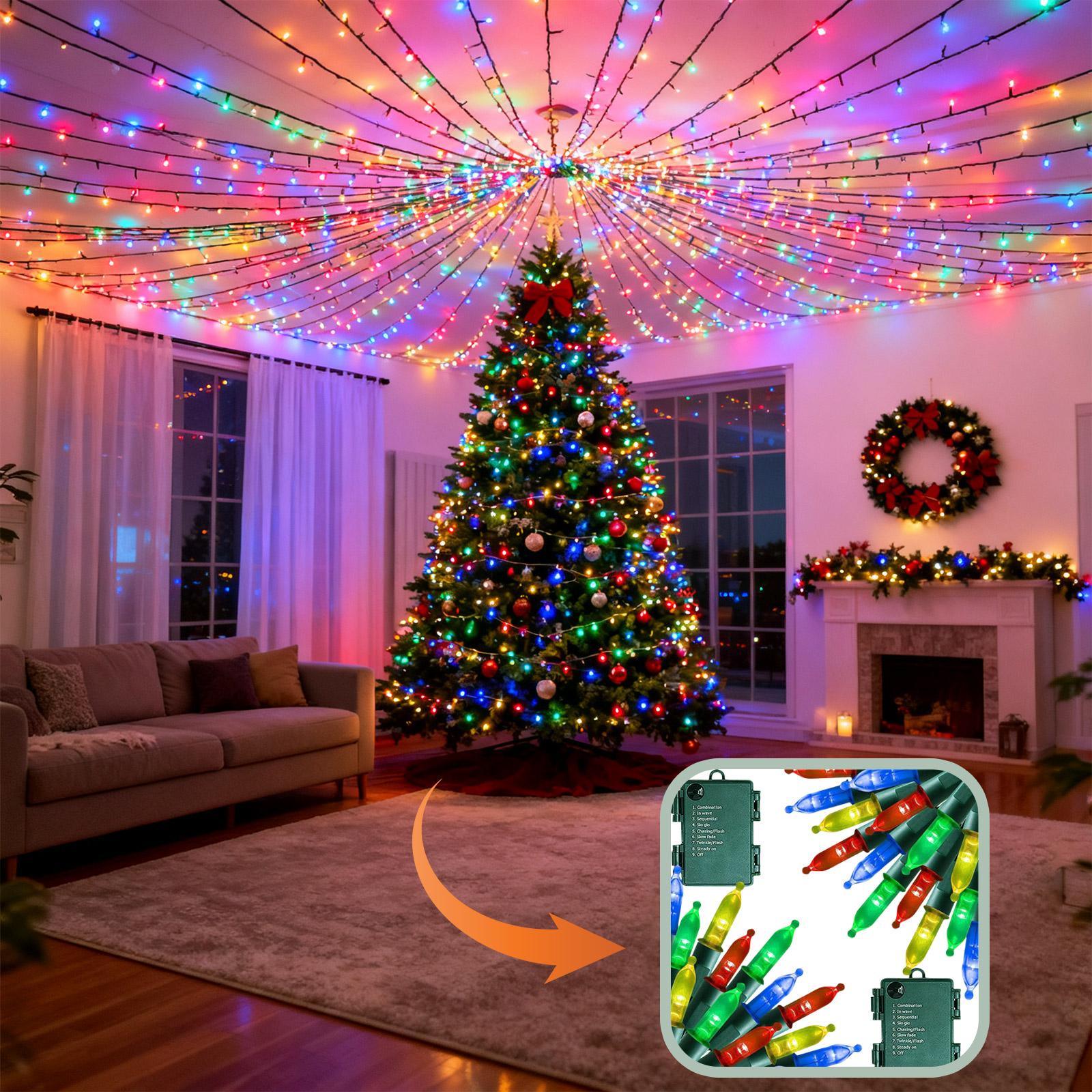 

Indoor Outdoor 100 Count Incandescent Christmas String Lights, Multicolor One Size