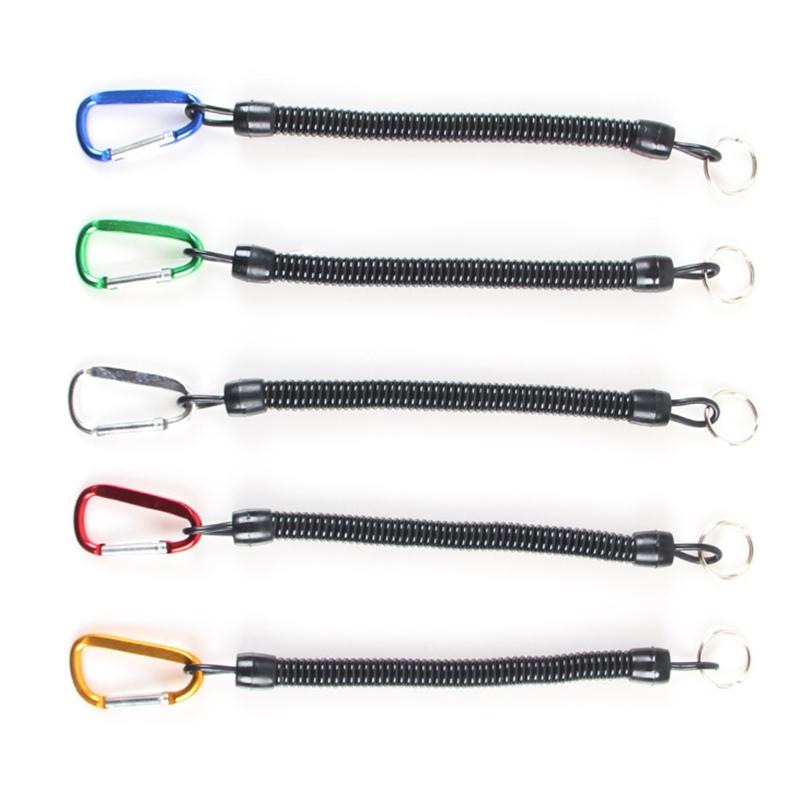 2pcs/lot Anti-lost Spiral Spring Coil Lanyard Rope Scuba Diving Spearfishing
