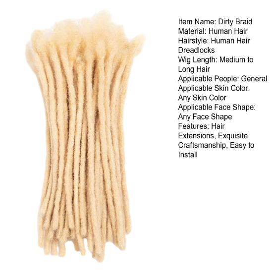 10 stk Ekte Person Dreadlock Extensions Afrikanske Hårforlengelser Utsøkt Håndverk Enkel å Installere Vedlikeholde Dreadlock Extensions