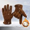 Winterarbeitswarme Handschuhe Plus Samt Verdicktes Rindsleder Rutschfest Verschleißfest Outdoor Schaufel Kühlhaus Kälteschutzhandschuhe