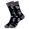 5 paia di calzini a metà polpaccio: calzini alla moda stile astronauta a tema spaziale – calzini da uomo unici, alla moda, trendy e casual
