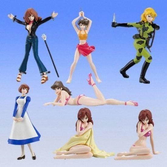 Lupine the Third Fujiko Mine Collection All 6 types Maid Gashapon All 6 types Unopened Mini book included 1 Catch and vine