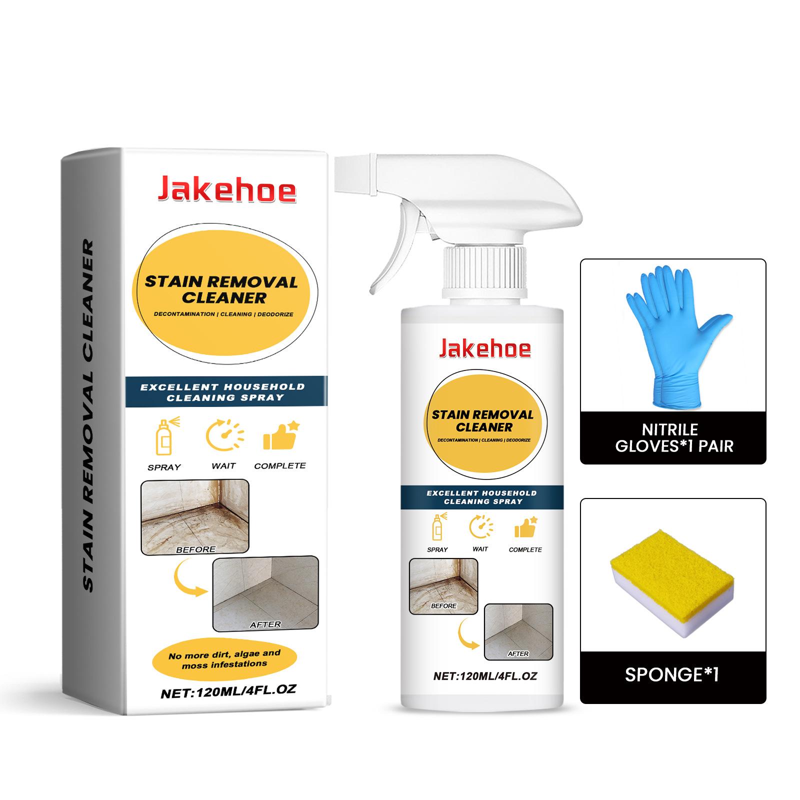 Shower Cleaner Spray Floor Dirt Stain Removal Household Bathroom Tile Cleaner Ceramic Floor Polishing Bathroom Cleaning Liquid 120ml Kit Boxed