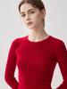 100% Pure Cashmere Slim Fit Women's Round Neck Knit Sweater for Autumn and Winter