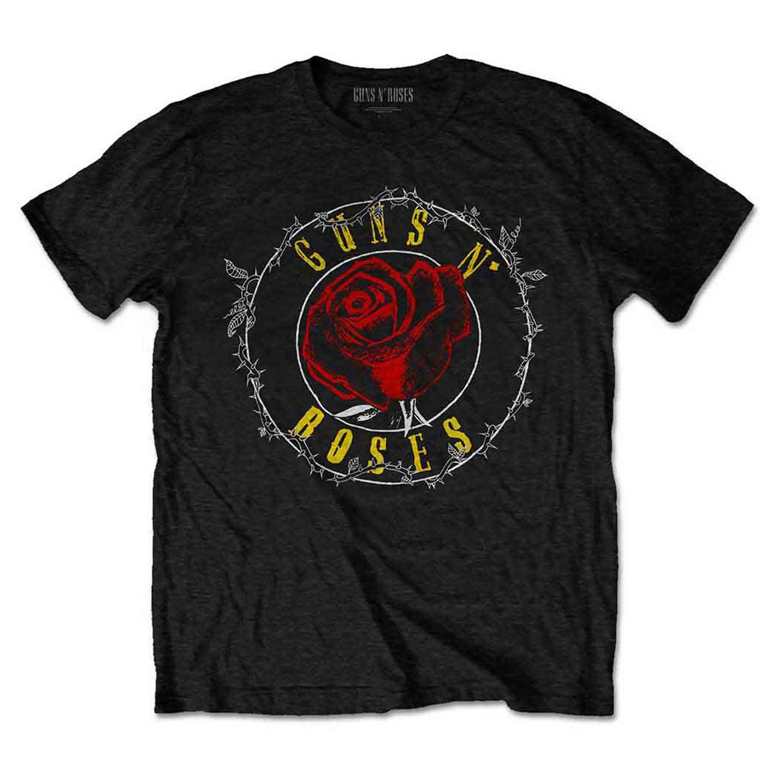 Guns N  Roses Rose Circle Paradise City T Shirt S