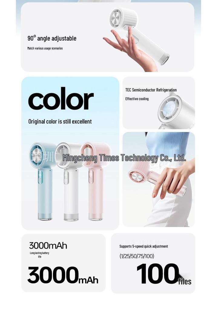 Korea KC Turbo Cooling Foldable Handheld/Neck Fan with Desktop Option