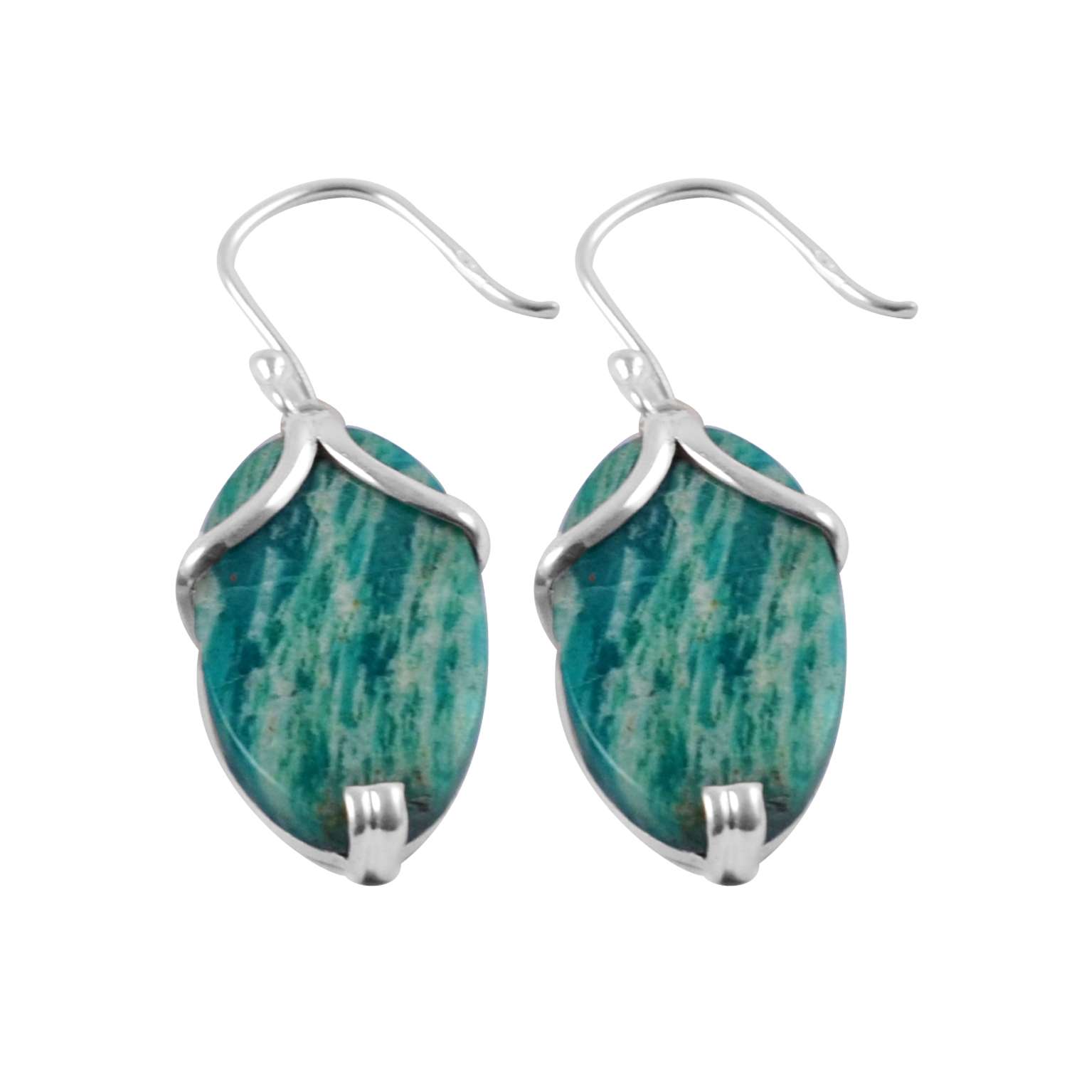 

Amazonite Gemstone Earrings Solid 925 Sterling Silver Handmade Earrings Jewelry Gift For Women And Girls E-1794