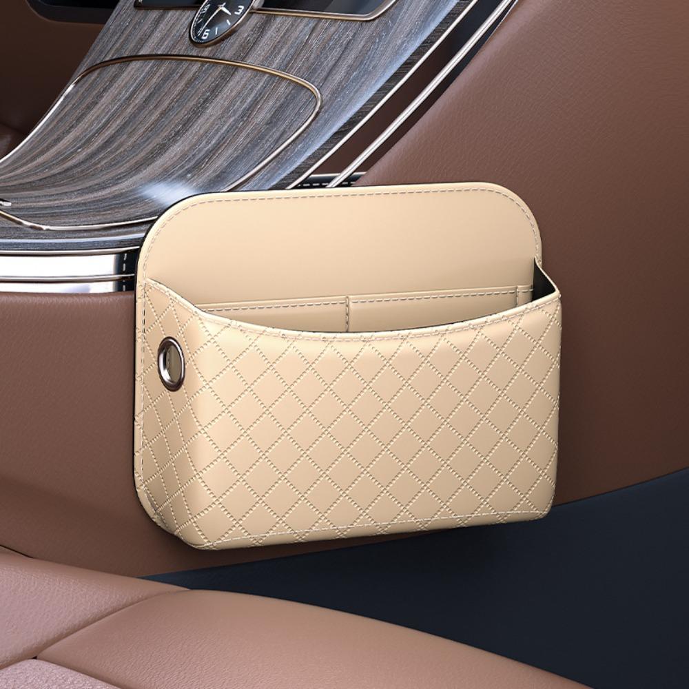 

Self-adhesive Seat Back Storage Pocket Multifunctional Car Storage Bag Vehicle бежевый