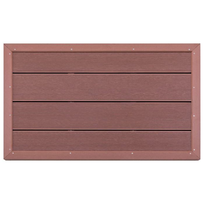 VidaXL Elément de Plancher pour Douche Solaire Echelle de Piscine Paillasson Antidérapant Extérieur Durable Robuste Marron 49065