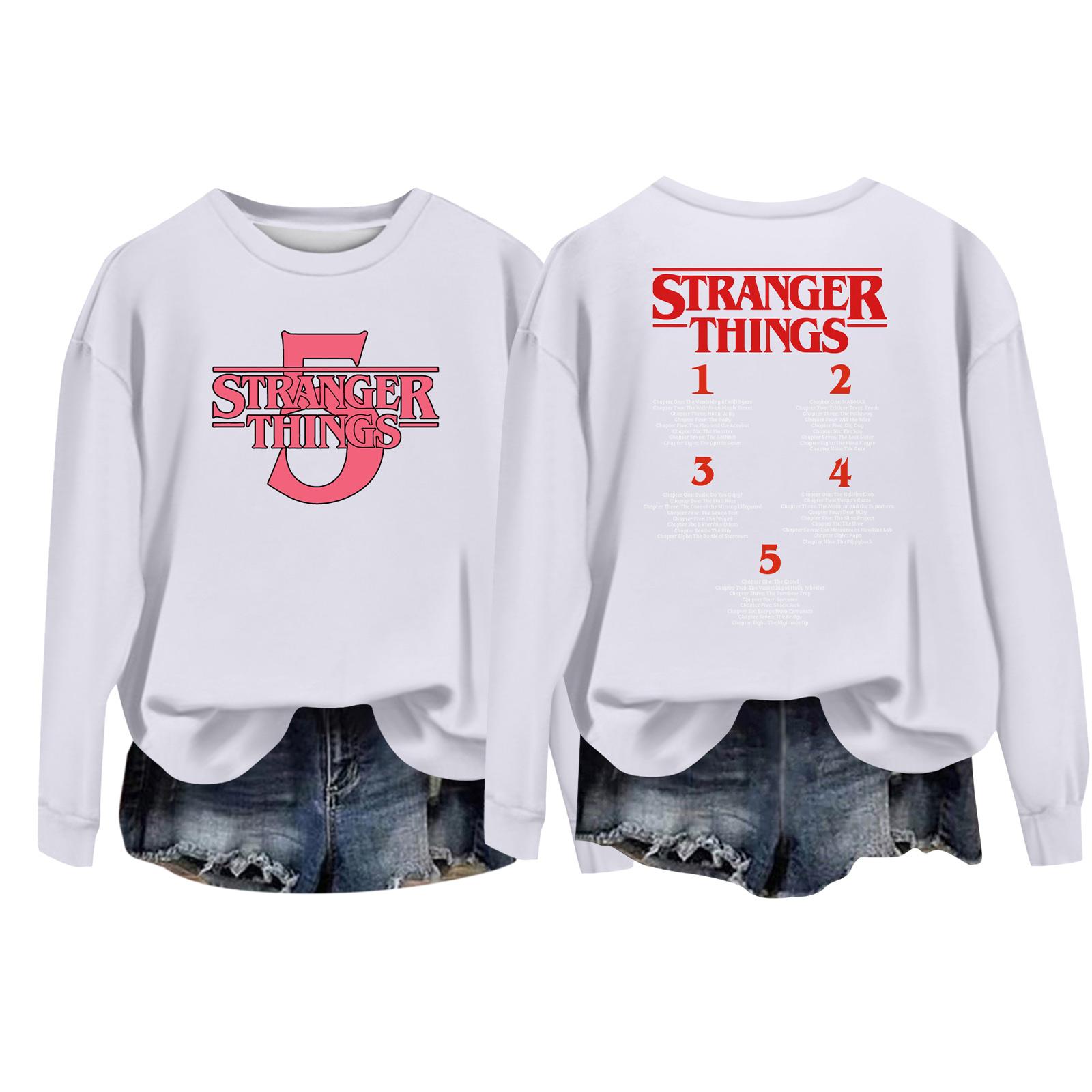 

Women s Casual Round Neck Long Sleeve Valentine s Day Printed Pullover Top XL білий