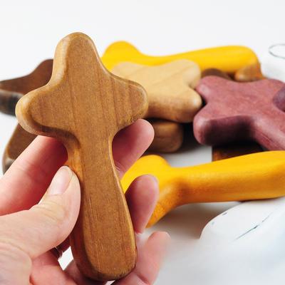 1 Stück Holzkreuz Massivholz Kreuz Holzhandwerk Dekorative Griffe Gebet Kiefernkreuz