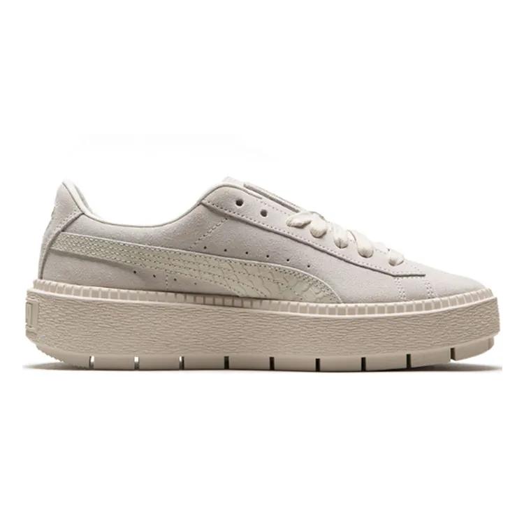 PUMA Suede Platform Trace Animal 'Cream Y' Women's (Unisex) Skate Shoes 367814 02