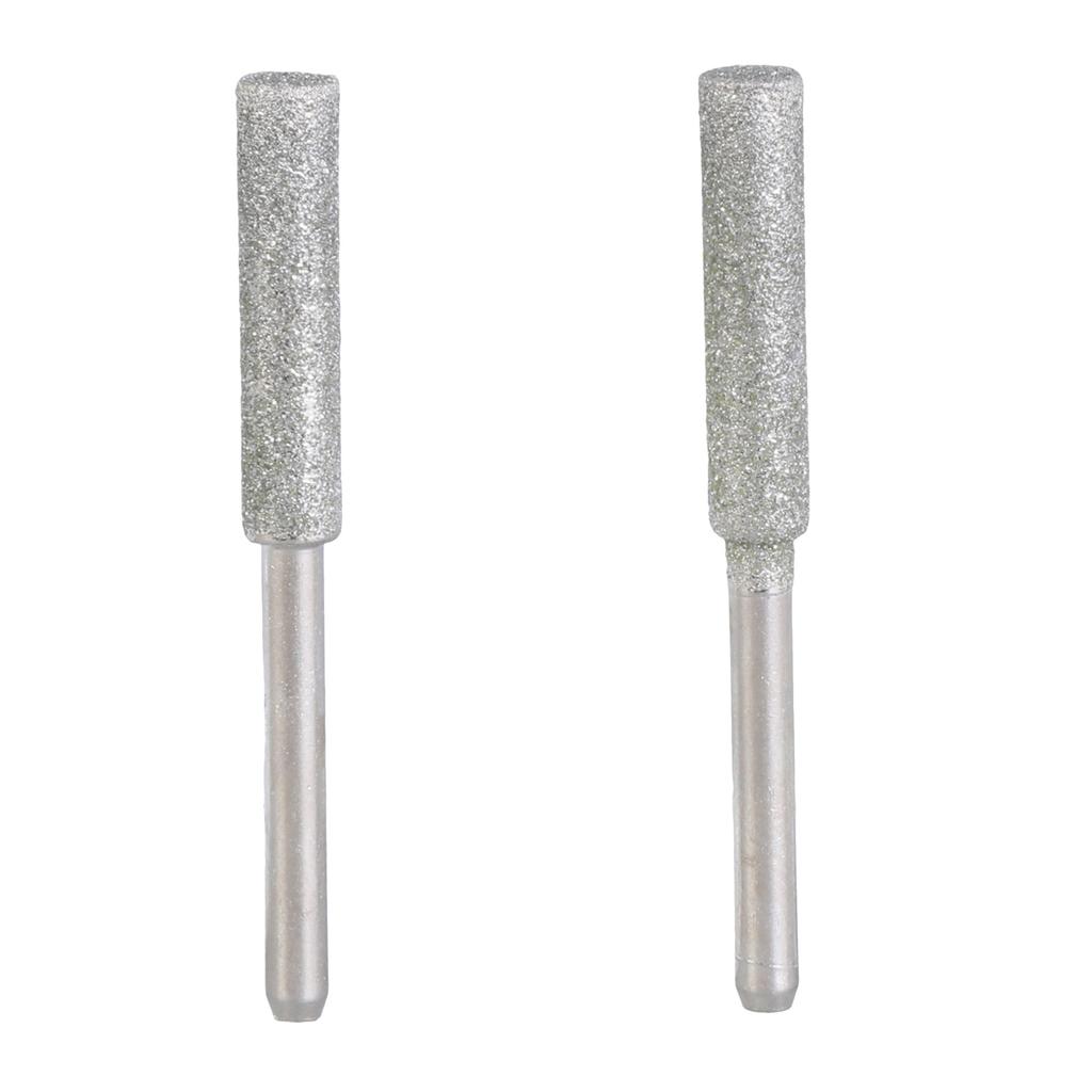 2pcs Emery Chainsaw Sharpener Bit High Hardness Grinding Stone File for Efficient Chain Maintenance Enhances Durability