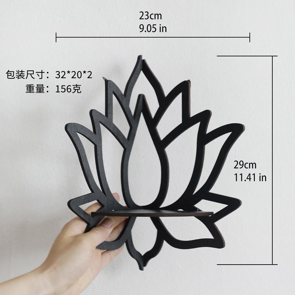 Wooden Craft Butterfly Hollow Crystal Storage Shelf Simple Home Wall Ornament Decoration