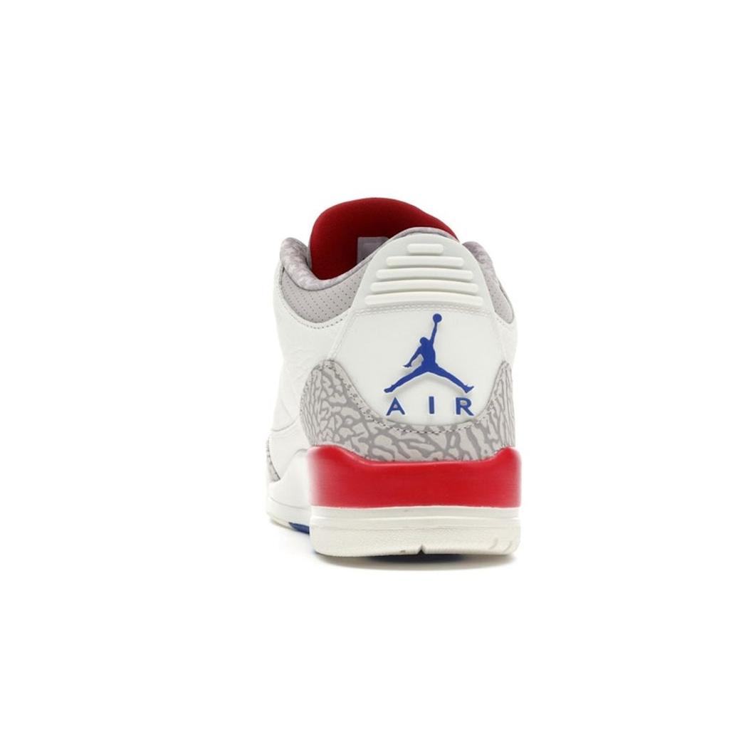 Air Jordan 3 Retro International Flight Men Sneakers White Sail Sport-Royal-Fire-Red 136064-140