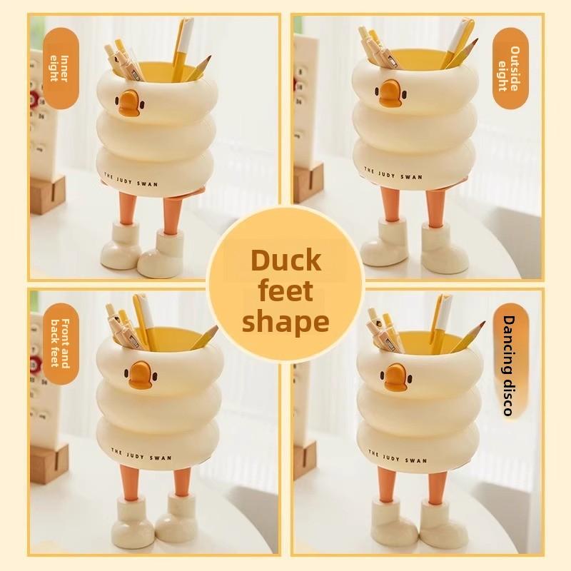 High Appearance Level Makeup Brush Storage Box Pen Holder Brush Rack Desktop Good Items Storage Tube Mouth Red Cosmetics