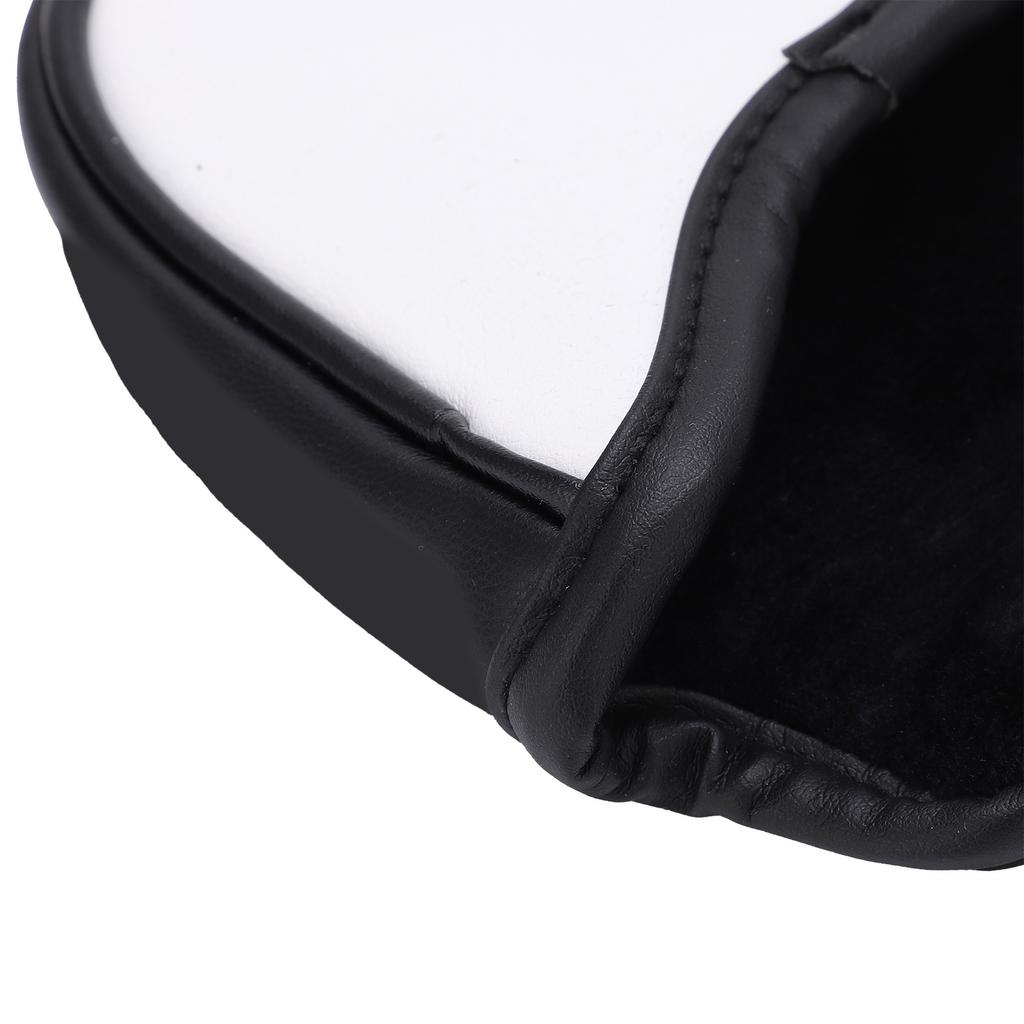 PU Leather   Putter Head Covers with Magnetic Closure Waterproof Cartoon Thicken Plush     Headcover(Yellow White )