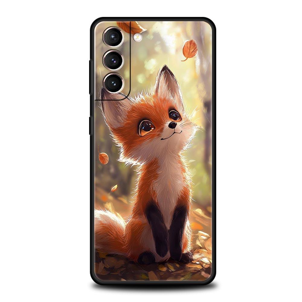 Red Fox Phone Case Cover for Samsung Galaxy S26 S25 S24 S23 S22 S20 S21 FE Ultra S25 Edge Plus 5G Soft TPU Shell Fundas Capa Bag