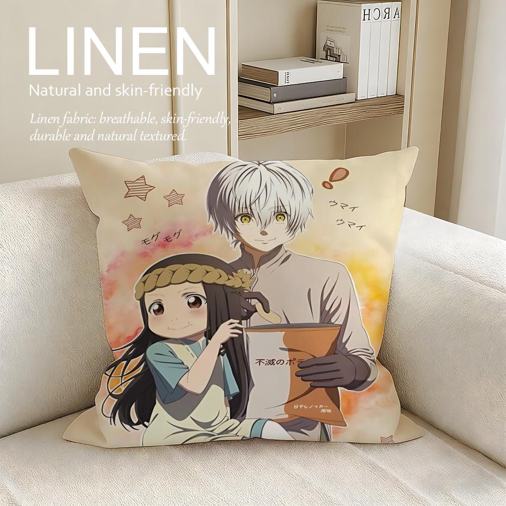 Anime To Your Eternity Cushion Cover Pillowcase Set Pcs x x Breathable Washable Sofa Cushion Cover