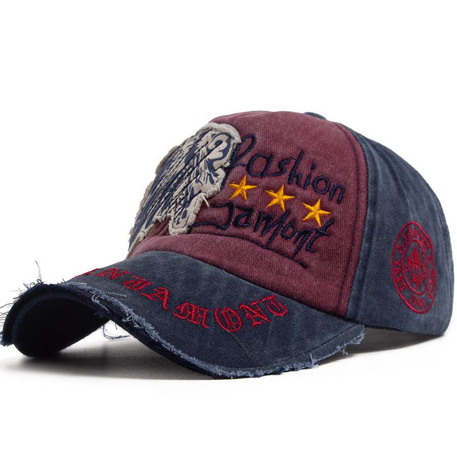 Vintage Washed Baseball Cap Letter Embroidery Soft Top Visor Hat Retro Fashion Men Women Casual Snapback For Outdoor Sports Hot