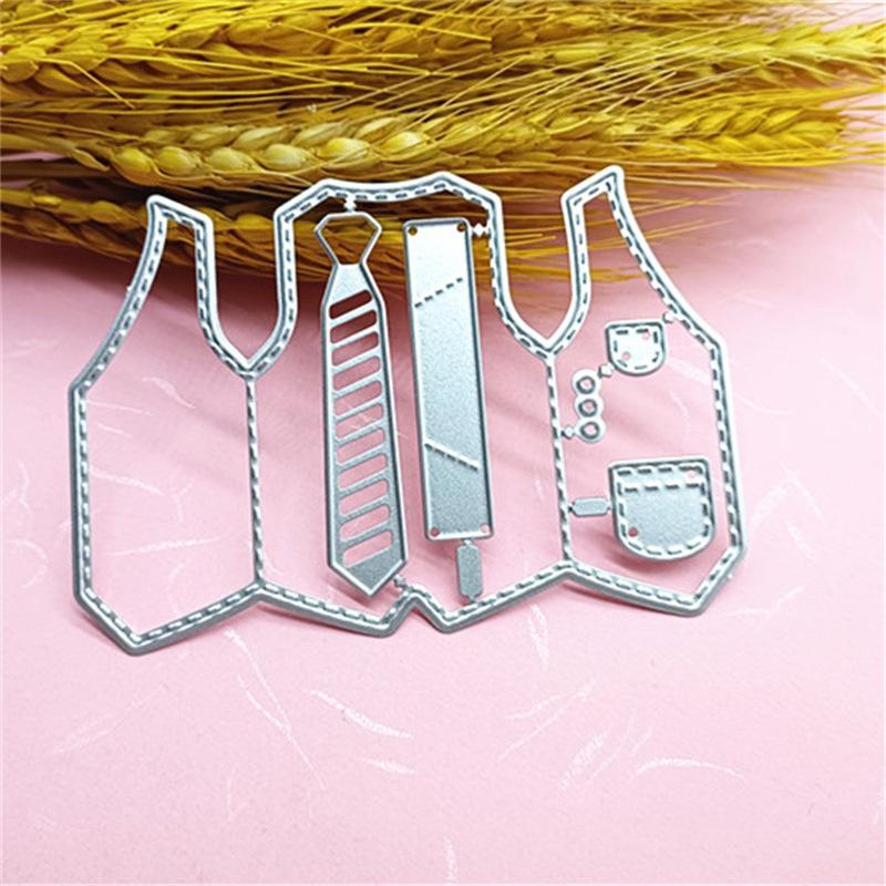 Herre Skjorte og Slips Vest Metallmal Stansing Preging Dies for DIY Scrapbooking Papirkort Preging Håndverk Dekor