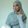 2Pcs Arab Chiffon Scarf Women Muslim Hijab Islamic Scarves Shawl Printed Arab Long Prayer Scarf Breathable Uae Plaid Long Scarf