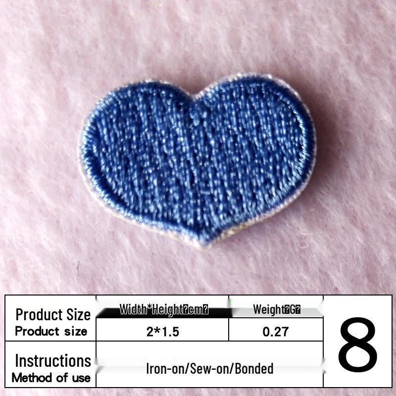 Na Yang Heart Embroidery Self-Adhesive Patch for DIY Clothing and Decoration
