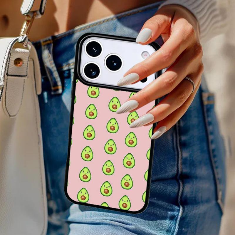 Lovely Avocado Phone Case For iPhone 17 Air 14 15 13 12 Max Cover For Apple 16e 11 Pro Max Plus Coque