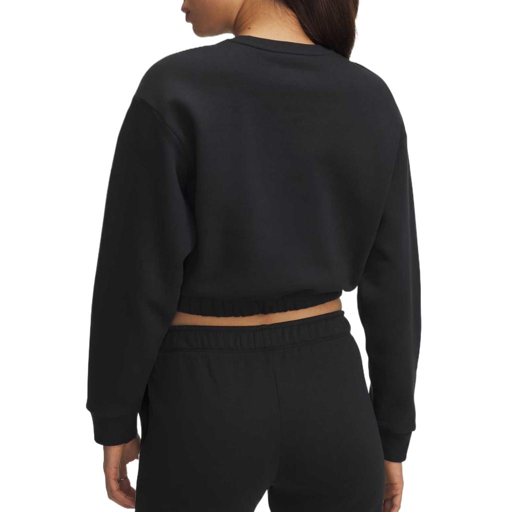 Under Armour Rival Fleece Piped Short Sleeve Crew Neck Sweatshirt Women Sweatshirt 6007035-001