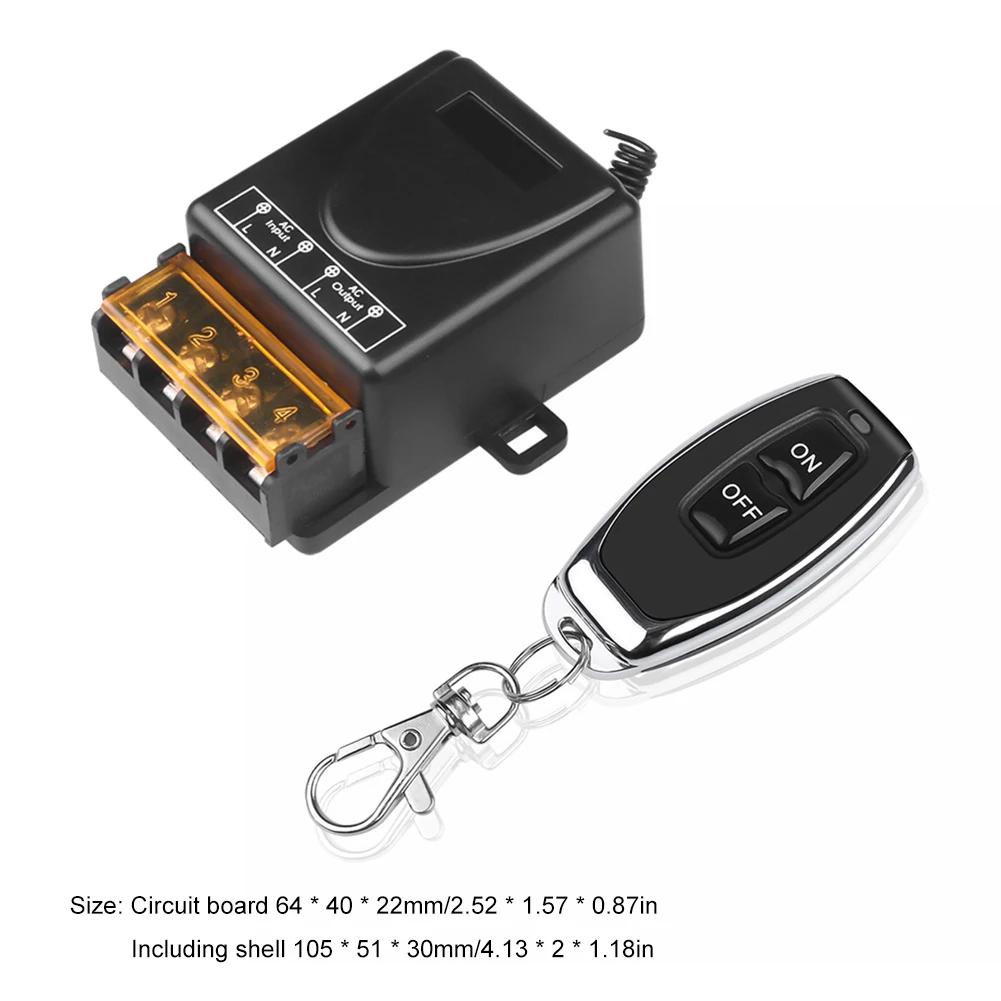 High Current Wireless Control Relay 60V-280V Relay RF Switch 4 Working Modes 433Mhz 50m Relay Receiver for Household Appliances