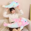 Cute Fantasy Color Dolphin Throw Pillow Plush Toy Doll Aquarium Dolphin Doll Girl Soothing Doll