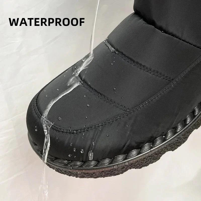 Fashion Women's Waterproof Fluffy Snow Boots Faux Fur Long Plush Winter Boot Woman Outdoor Non Slip Warm Cotton Padded Shoes Plus Size