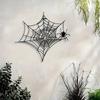 Spider Web Wall Decals - Removable Haunted House Decor for Halloween Party, Gothic Window Stickers